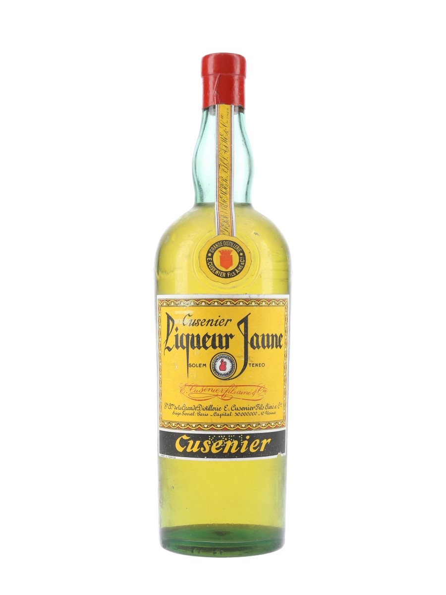 Cusenier Liqueur Jaune Bottled 1930s 100cl