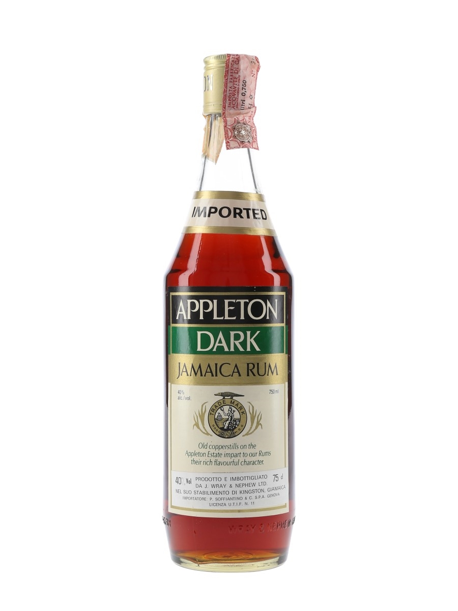 Appleton Dark Jamaica Rum Bottled 1980s - Soffiantino 75cl / 40%