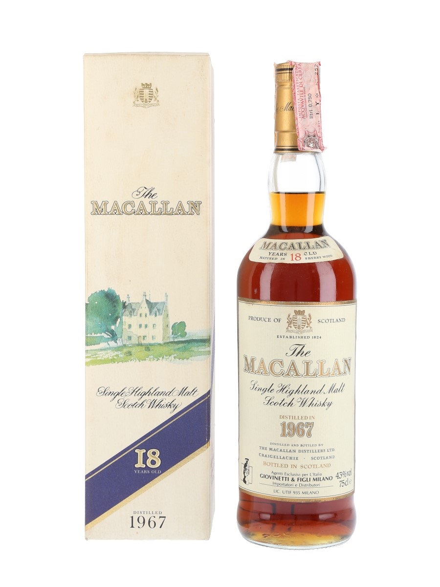 Macallan 1967 18 Year Old Giovinetti 75cl / 43%