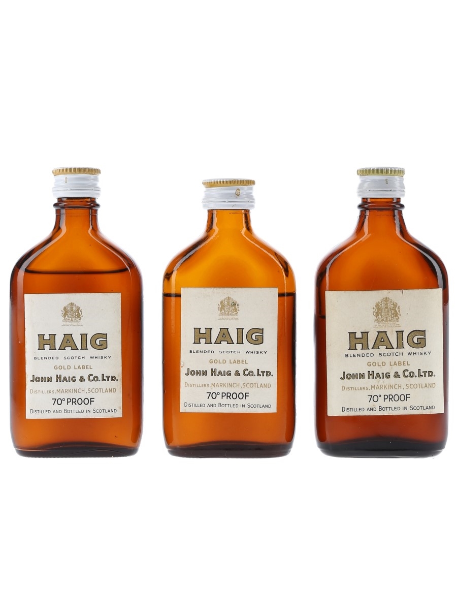 Haig's Gold Label Bottled 1960s-1970s 3 x 5cl / 40%