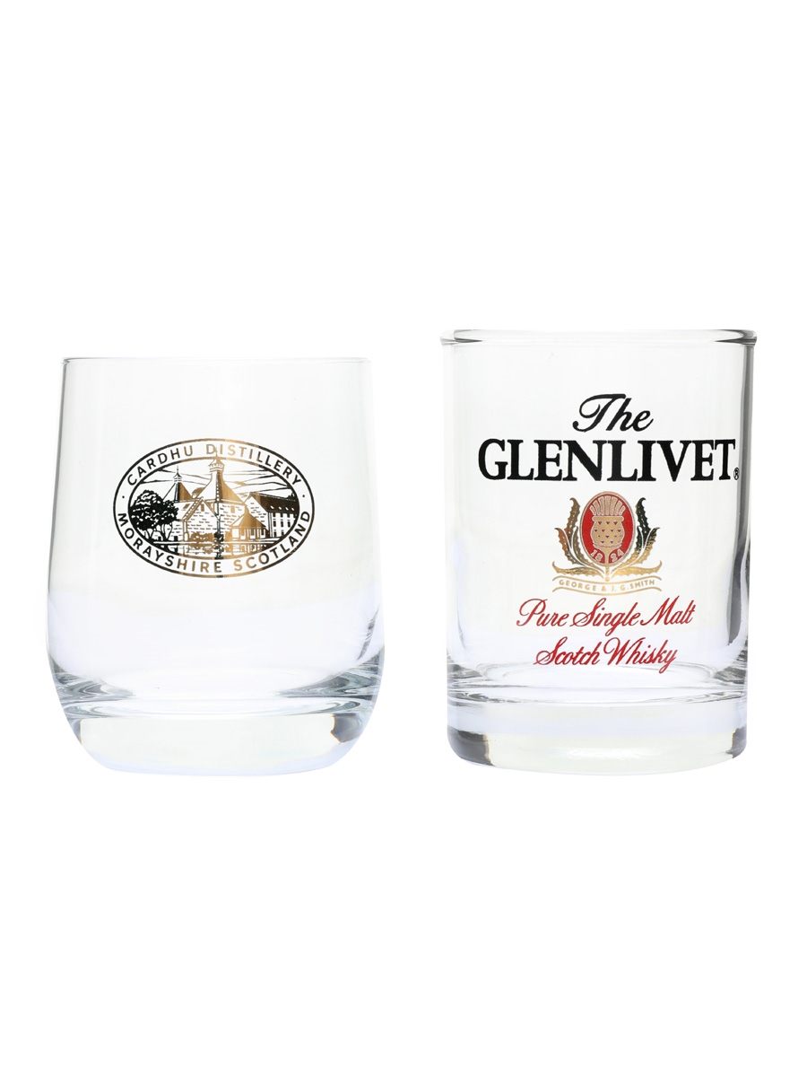 Branded Whisky Glasses The Glenlivet & Cardhu 