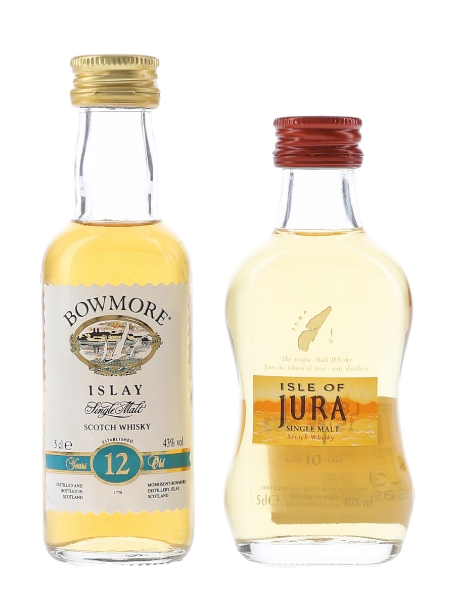 Bowmore & Isle Of Jura 10 Year Old & 12 Year Old 2 x 5cl