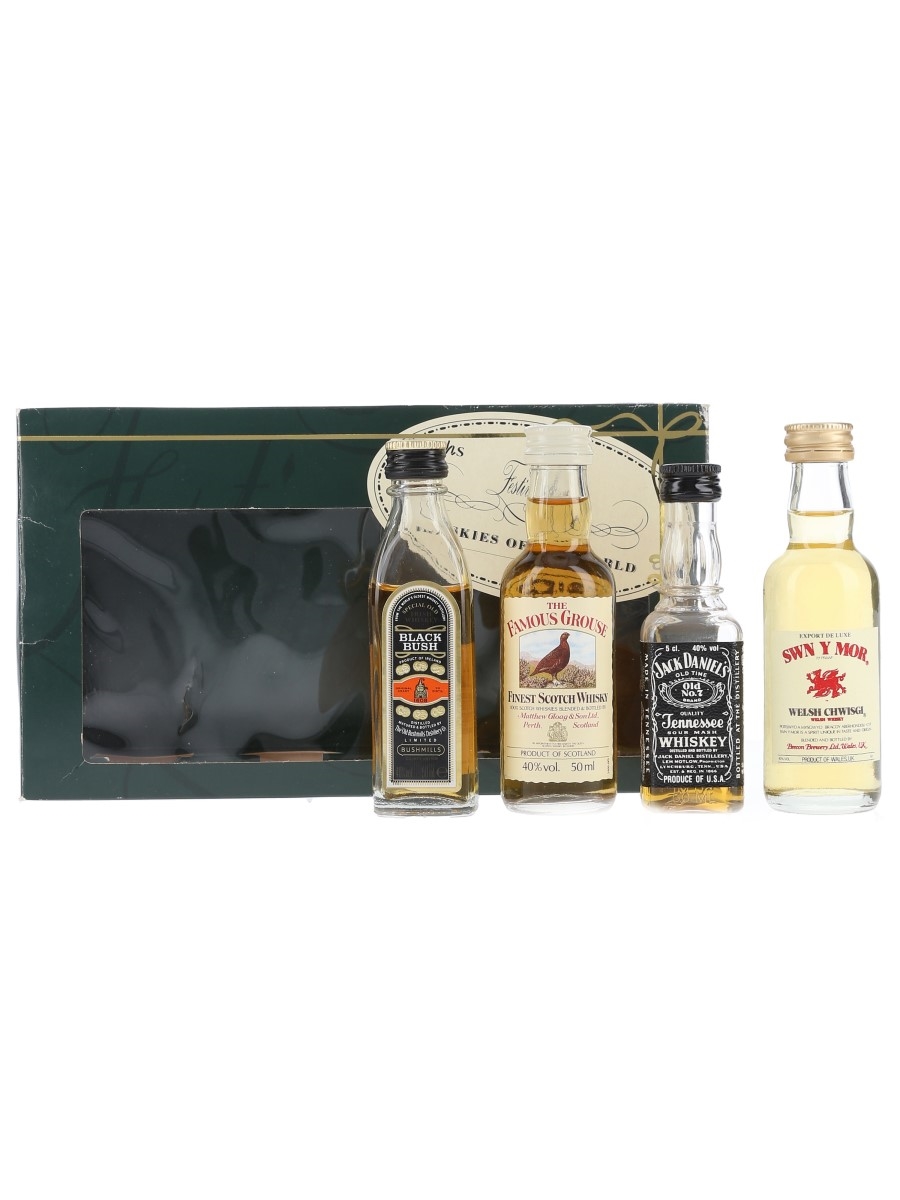 Whiskies Of The World Bushmills, Famous Grouse, Jack Daniels & Swn Y Mor 4 x 5cl / 40%