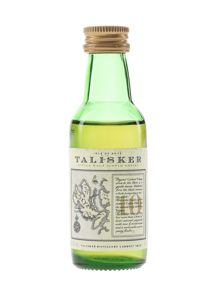 Talisker 10 Year Old Bottled 1980s - 1990s - Map Label 5cl / 45.8%