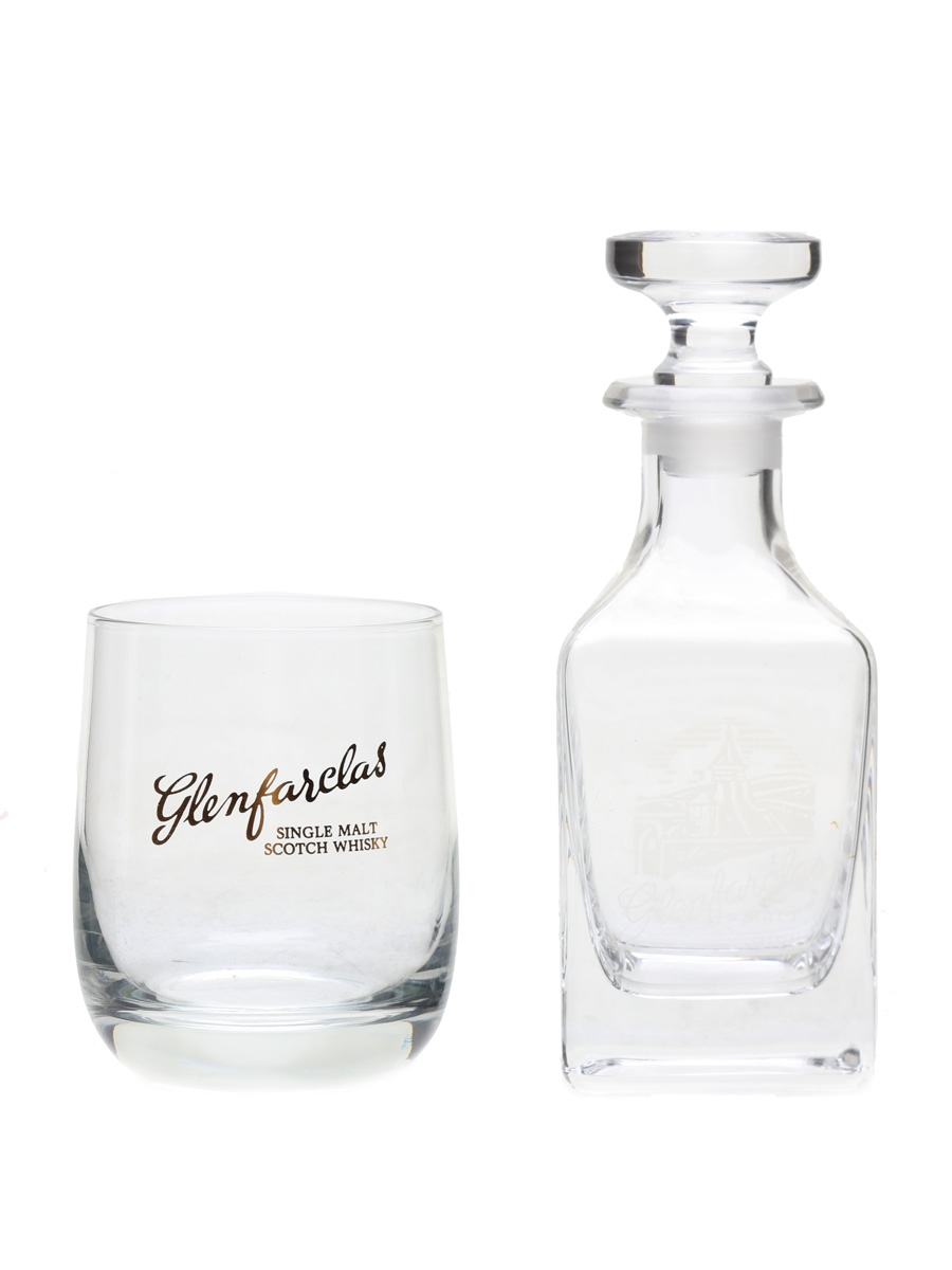 Glenfarclas Whisky Glass & Miniature Decanter  