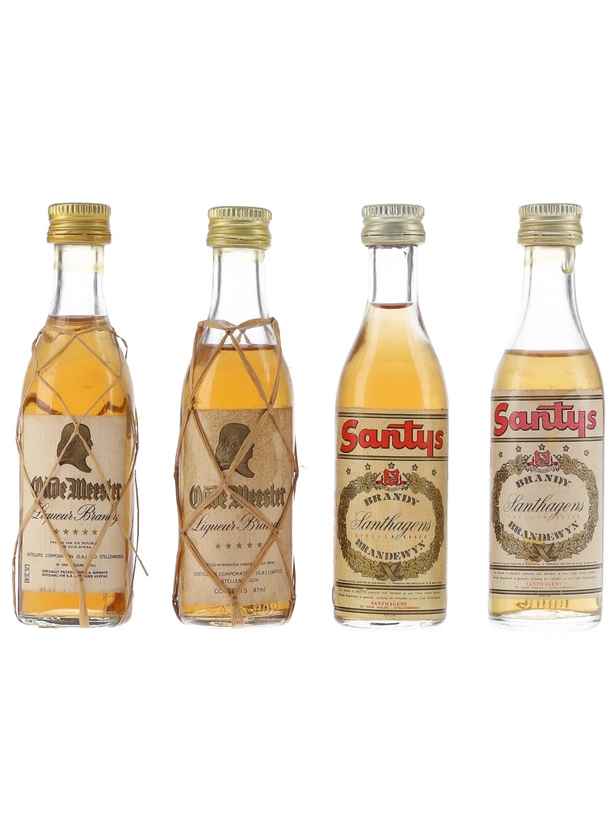 Oude Meester & Santys 5 Star Bottled 1970s 4 x 4.7cl-5cl