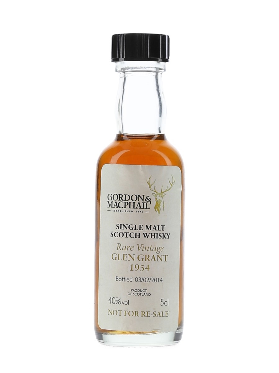 Glen Grant 1954 Rare Vintage Bottled 2014 - Trade Sample 5cl / 40%