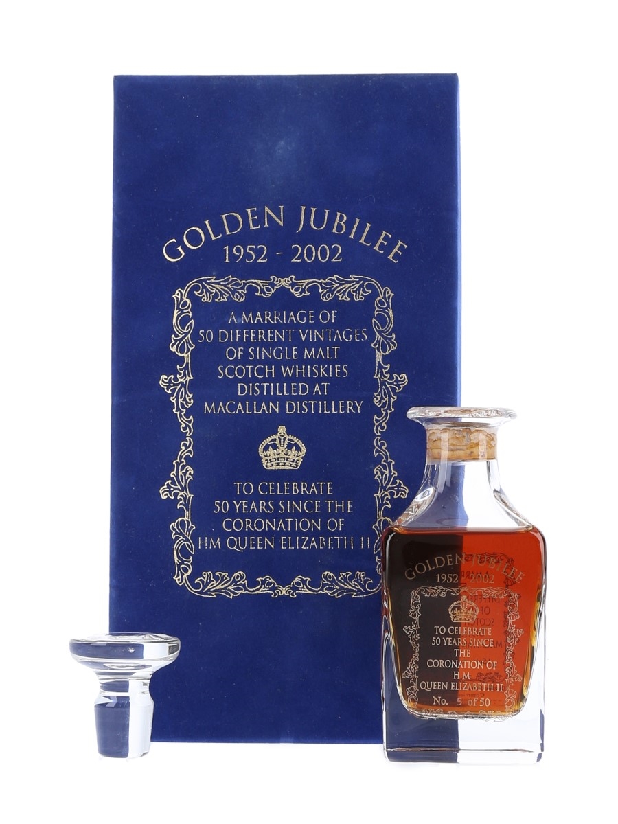 Macallan Golden Jubilee - Bottle Number 5 Crystal Decanter - The Whisky Exchange 15cl / 47%