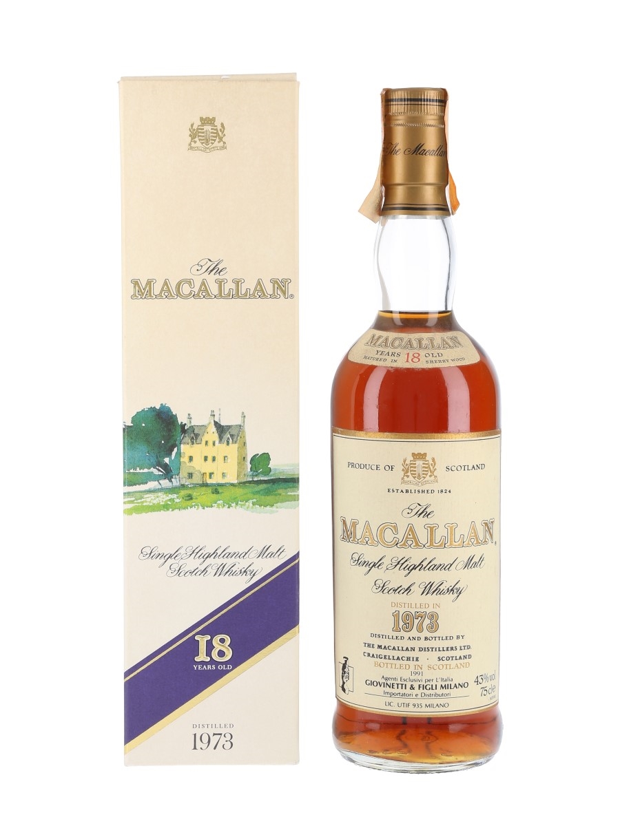 Macallan 1973 18 Year Old Bottled 1991 - Giovinetti 75cl / 43%