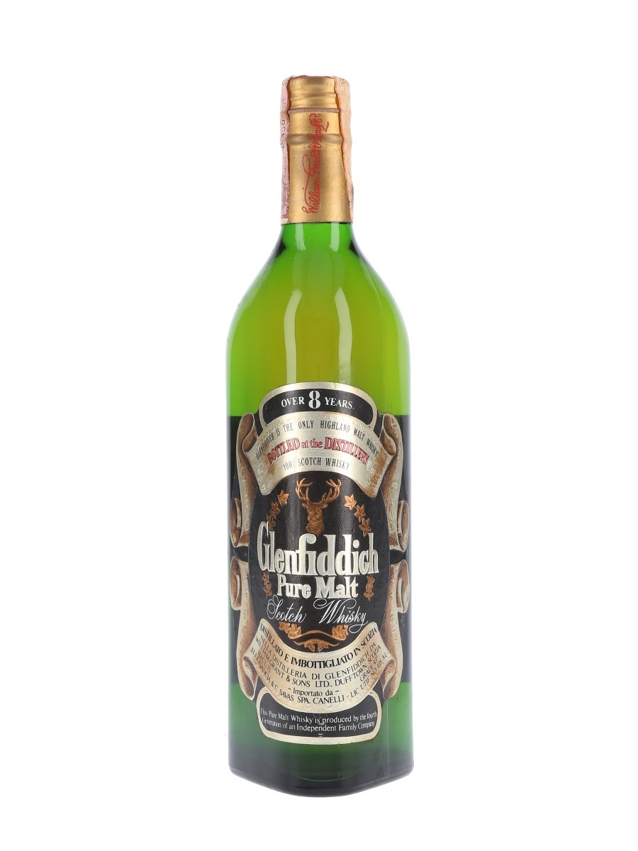 Glenfiddich Pure Malt 8 Year Old Bottled 1970s - Gancia & Savas 75cl / 43%