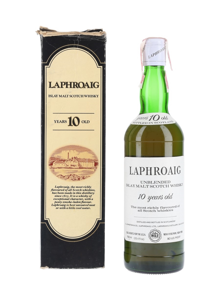 Laphroaig 10 Year Old 90 Proof Bottled 1977-1982 - Julius Wile 75cl / 45%