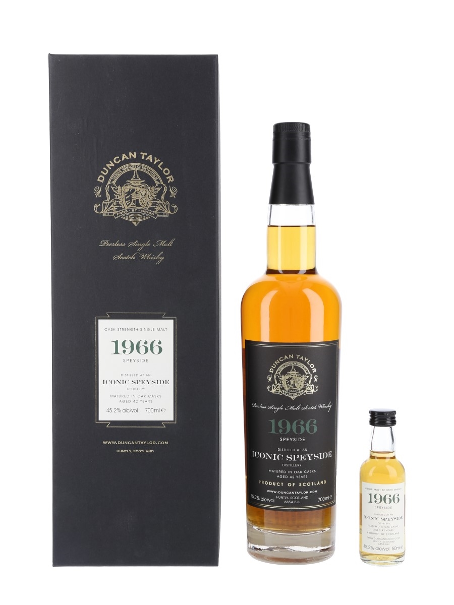 Iconic Speyside 1966 Peerless 42 Year Old - Duncan Taylor 70cl & 5cl / 45.2% ABV