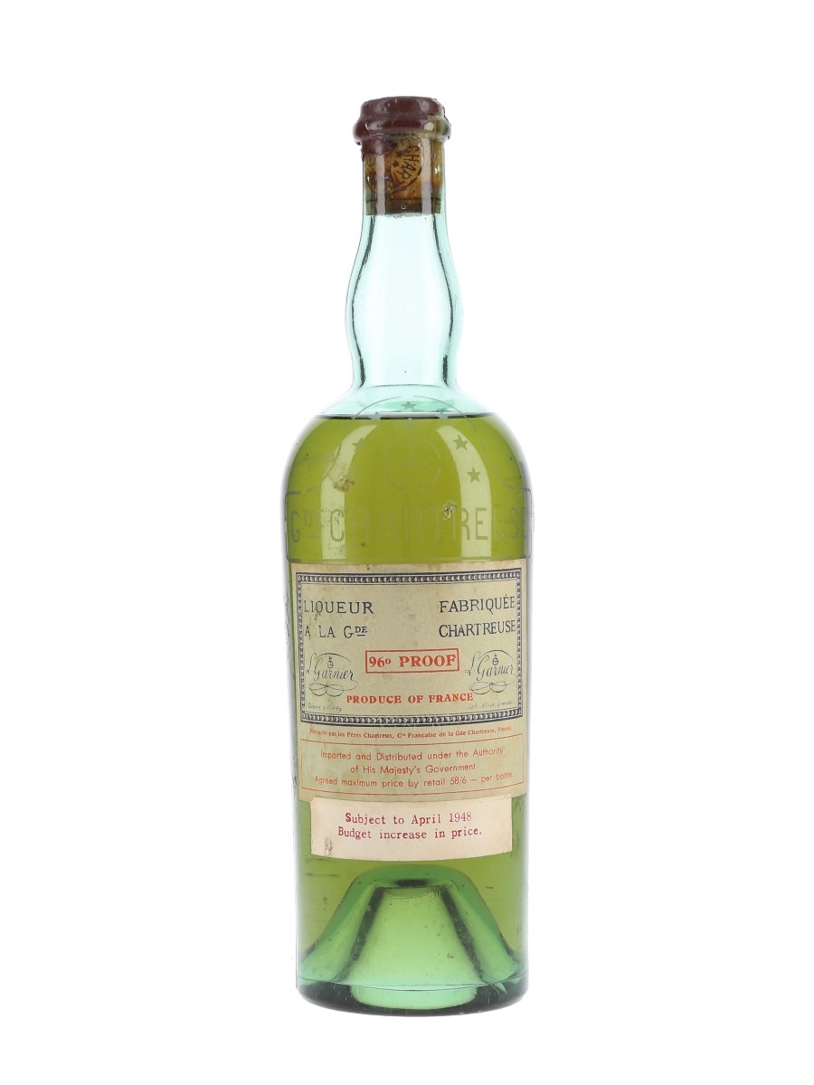 Chartreuse Green Bottled 1940s 75cl / 55%