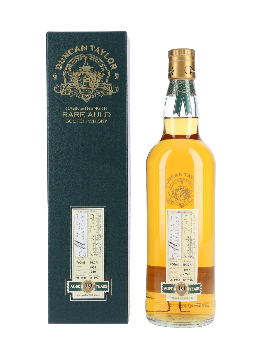 Macallan 1988 19 Year Old Bottled 2008 - Duncan Taylor Rare Auld 70cl / 54.3%