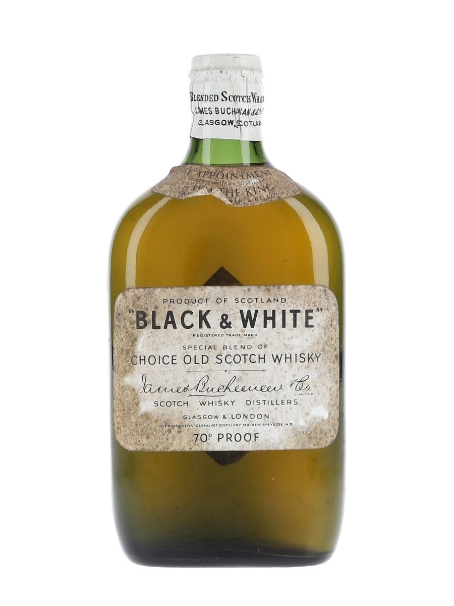Black & White Spring Cap Bottled 1950s 18.9cl / 40%
