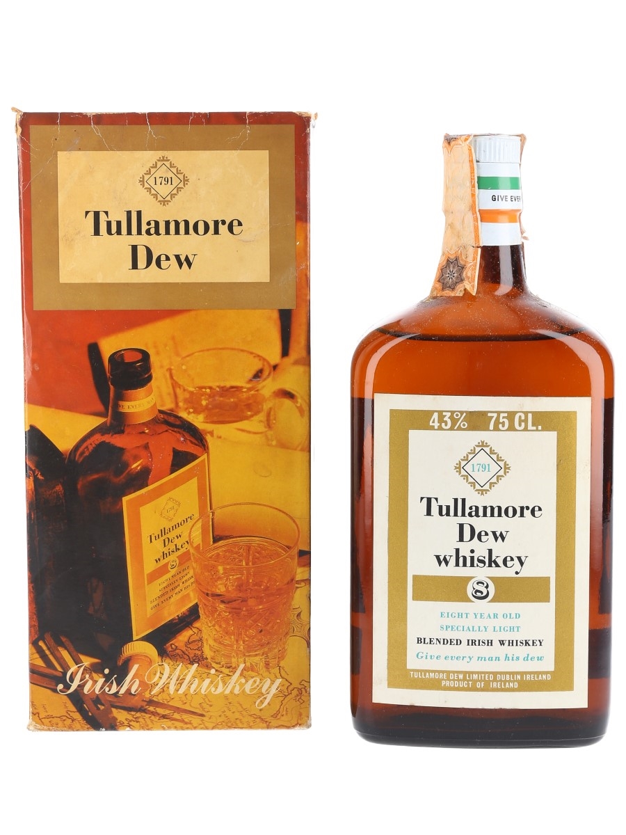 Tullamore Dew 8 Year Old Bottled 1960s-1970s - Vismara 75cl / 43%