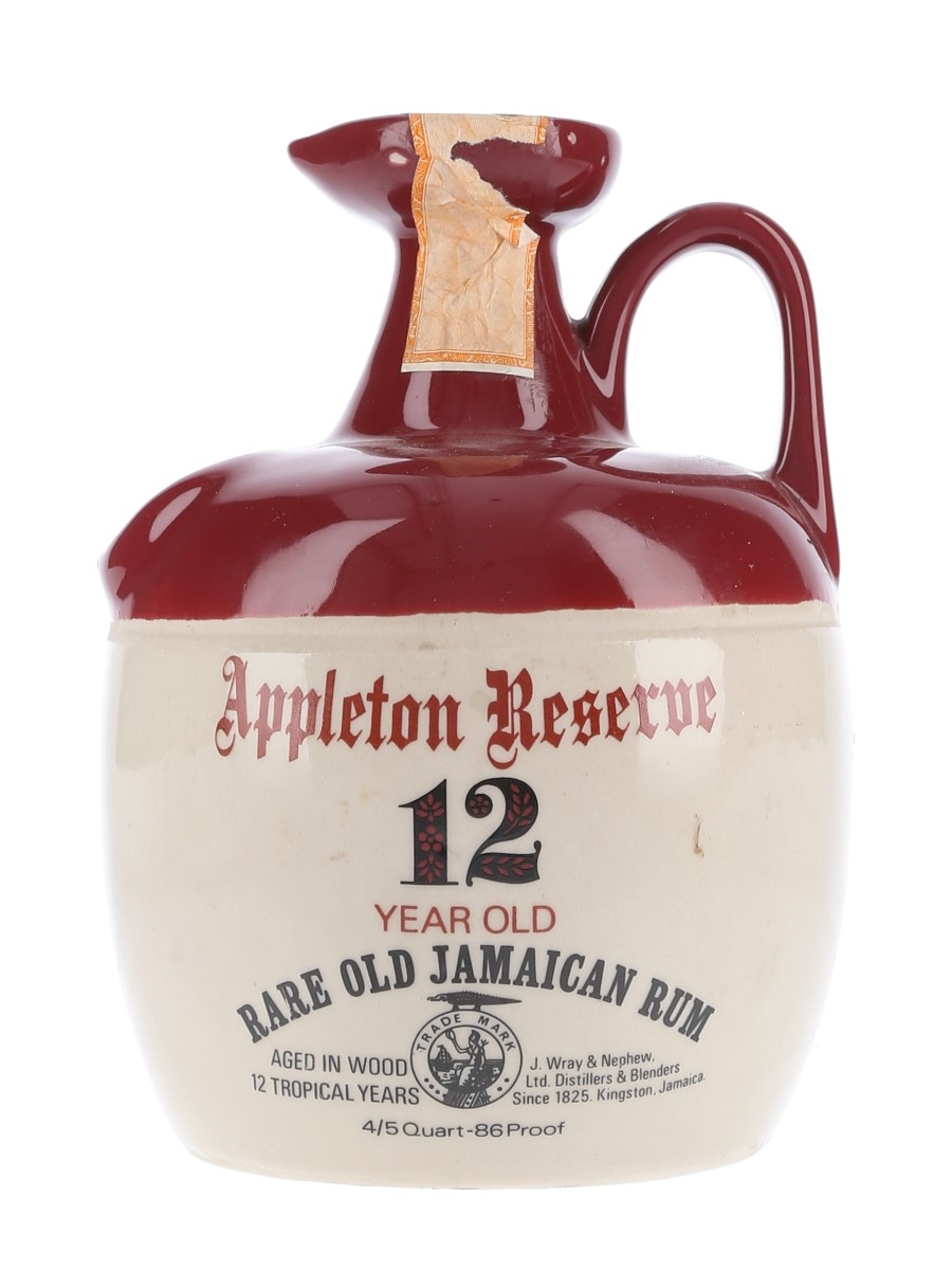 Appleton Reserve 12 Year Old Ceramic Decanter Bottled 1970s - Wray & Nephew 75.7cl / 43%