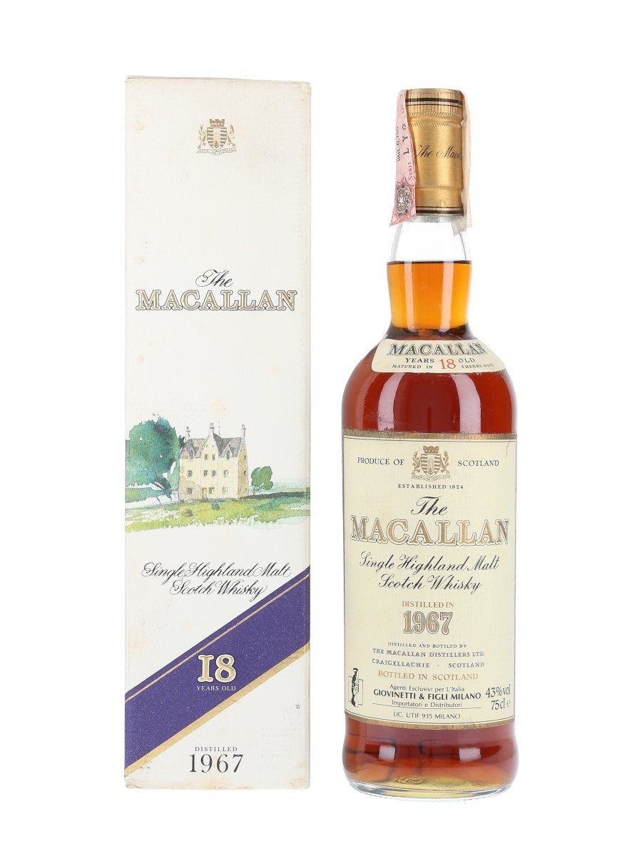 Macallan 1967 18 Year Old Giovinetti 75cl / 43%