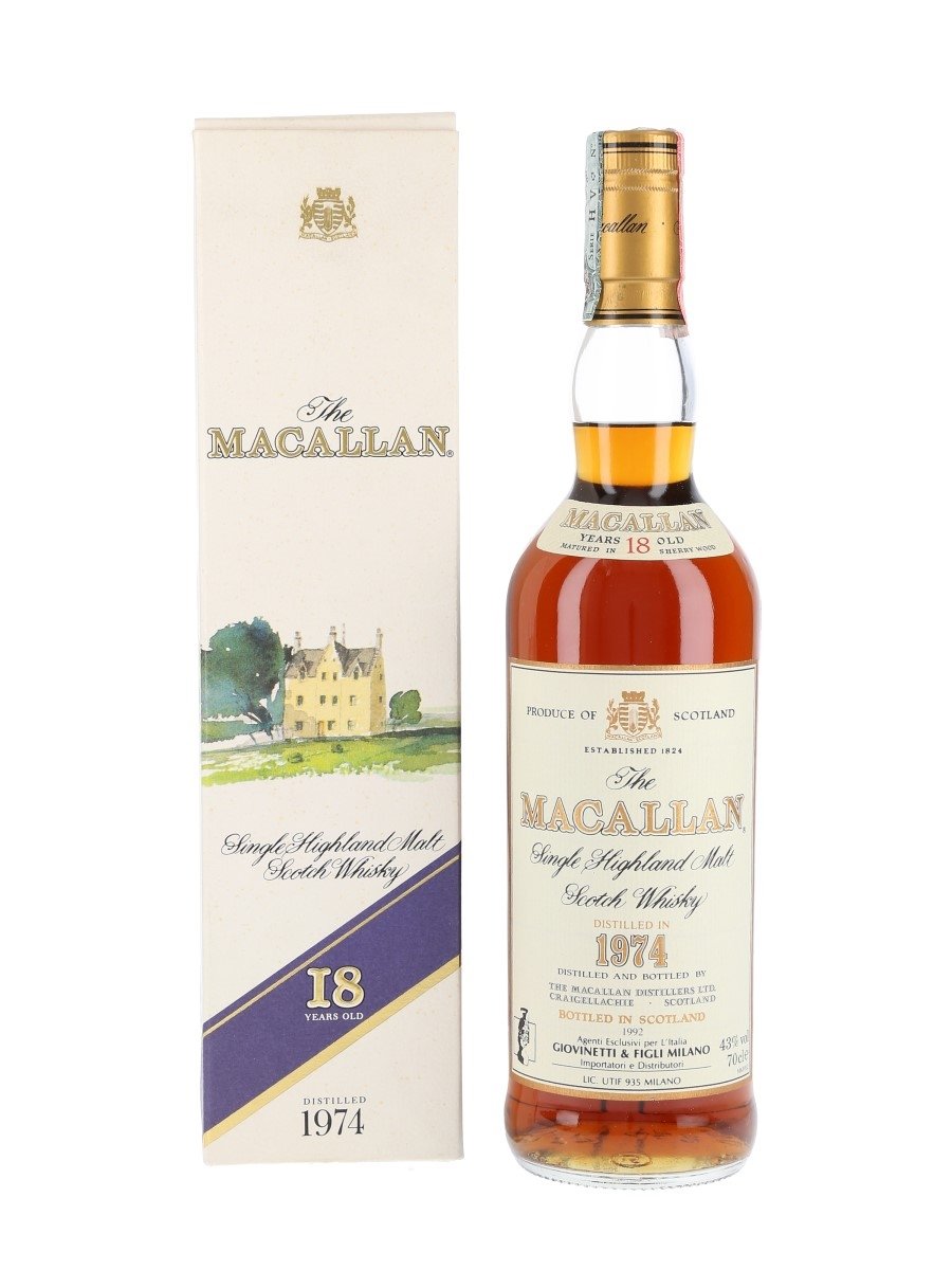 Macallan 1974 18 Year Old Bottled 1992 - Giovinetti 70cl / 43%