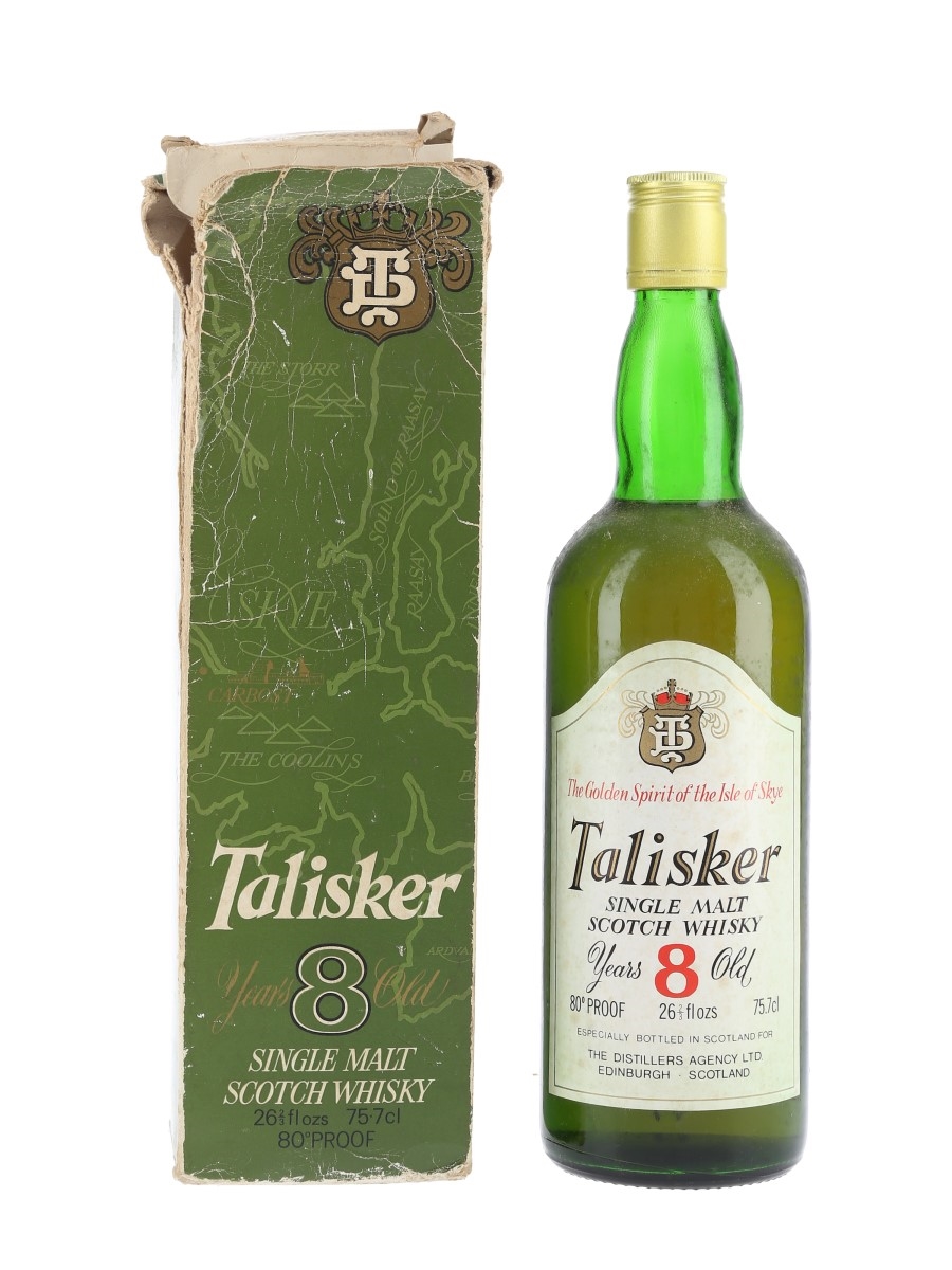 Talisker 8 Year Old Bottled 1970s - The Distiller's Agency Ltd 75.7cl / 46%