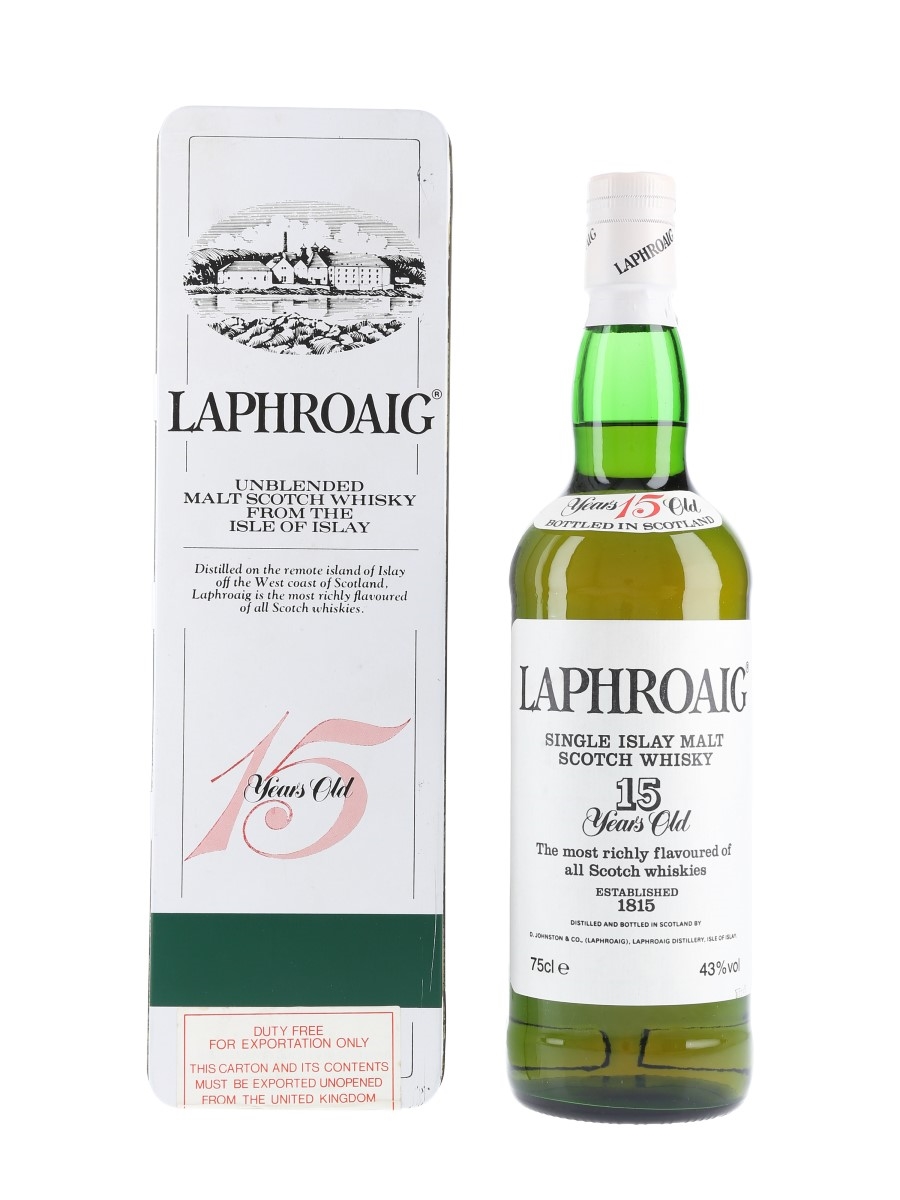 Laphroaig 15 Year Old Bottled 1980s - Duty Free 75cl / 43%