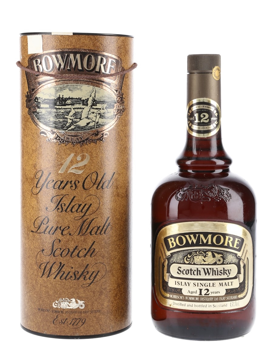 Bowmore 12 Year Old Bottled 1980s - Duty Free 100cl / 43%