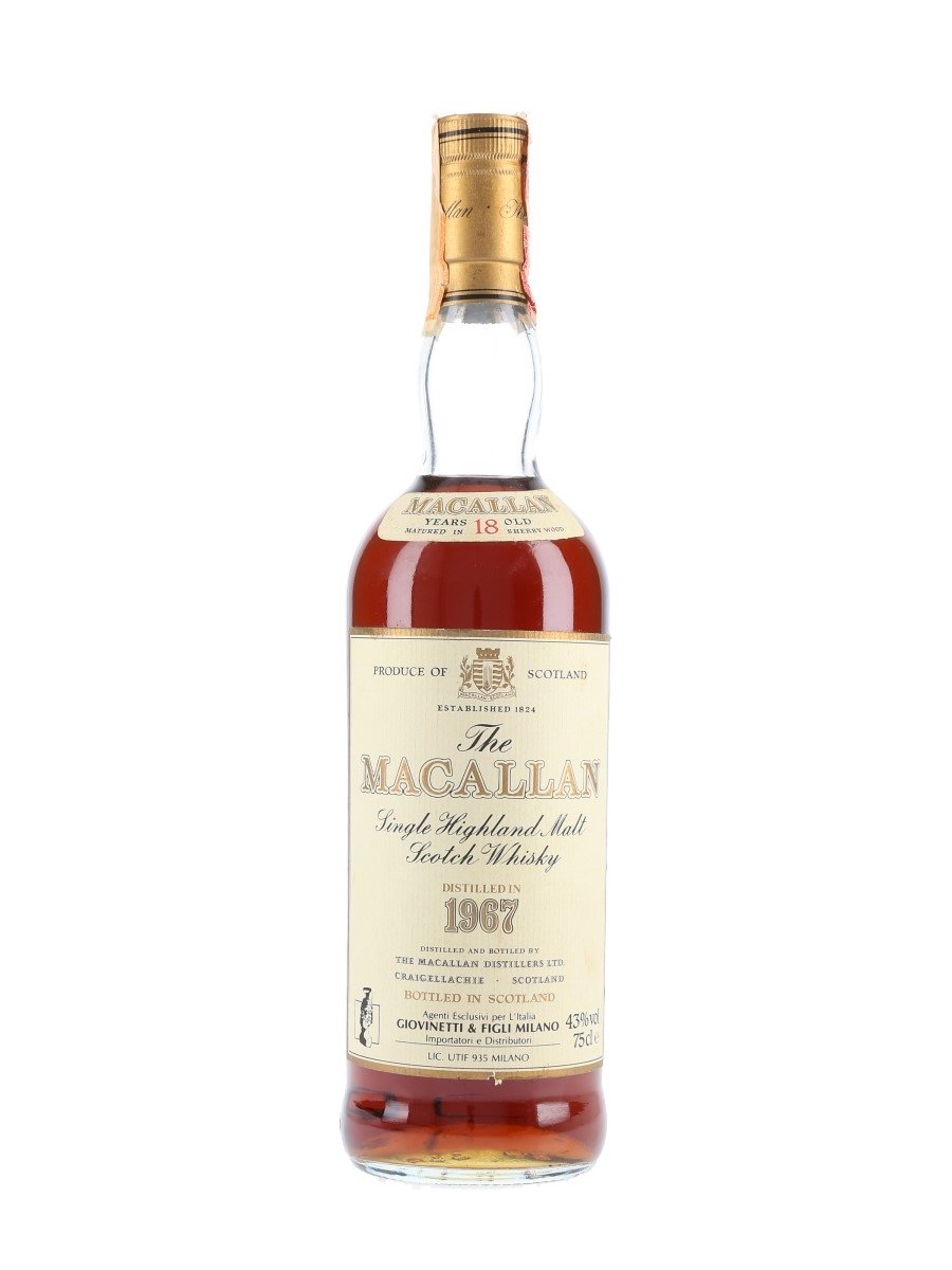 Macallan 1967 18 Year Old Giovinetti 75cl / 43%