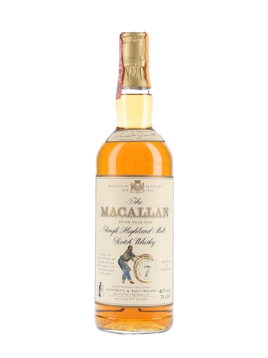 Macallan 7 Year Old Bottled 1980s - Giovinetti 75cl / 40%