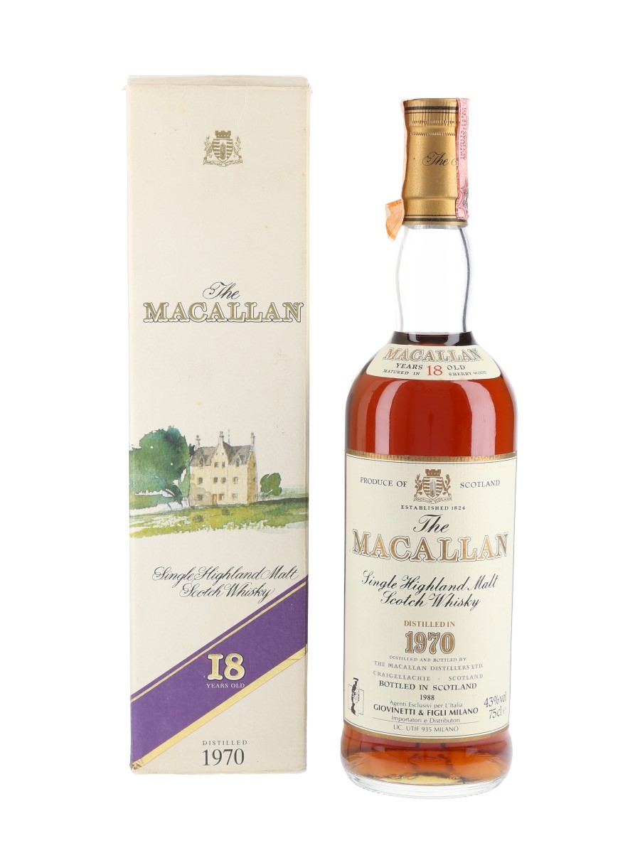 Macallan 1970 18 Year Old - Giovinetti 75cl / 43%