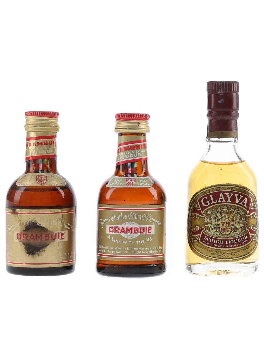 Drambuie & Glayva Bottled 1970s-1980s 3 x 5cl / 40%