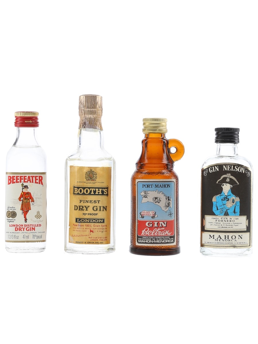 Assorted Gin Beefeater, Booth's & Mahon 4 x 4.5cl-5cl