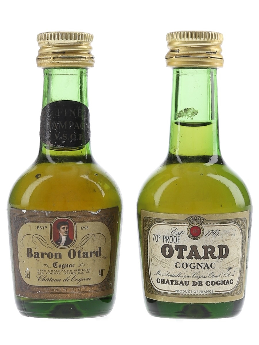 Otard VSOP & 3 Star Bottled 1970s-1980s 2 x 3cl