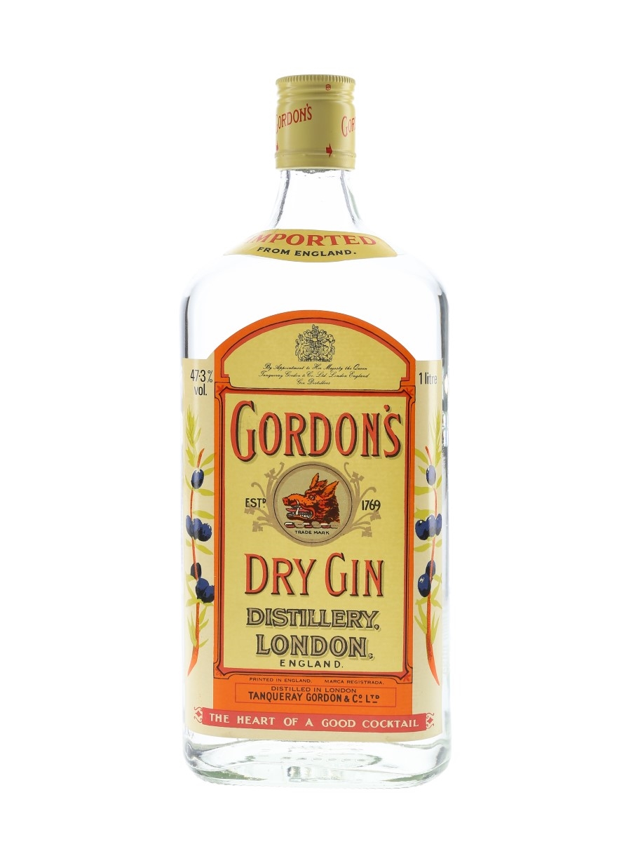 Gordon's Dry Gin Bottled 1980s-1990s 100cl / 47.3%