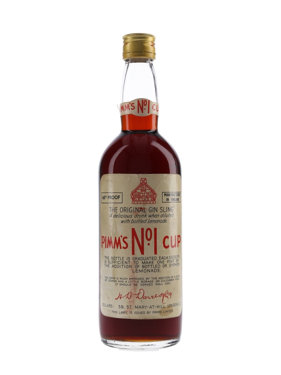 Pimm's No.1 Cup Bottled 1960s 75cl / 34%