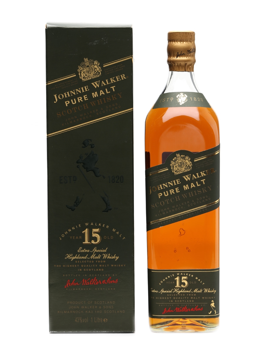 Johnnie Walker Pure Malt 15年　1000ml Johnnie Walker Pure Malt 15 Years Old - Lot 5325 - Buy/Sell