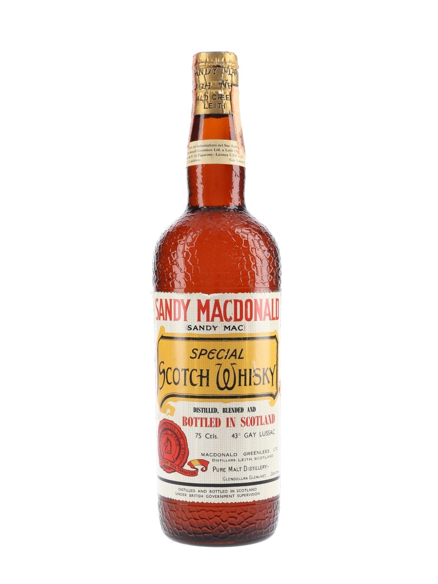 Sandy MacDonald Spring Cap Bottled 1960s - MacDonald Greenlees 75cl / 43%