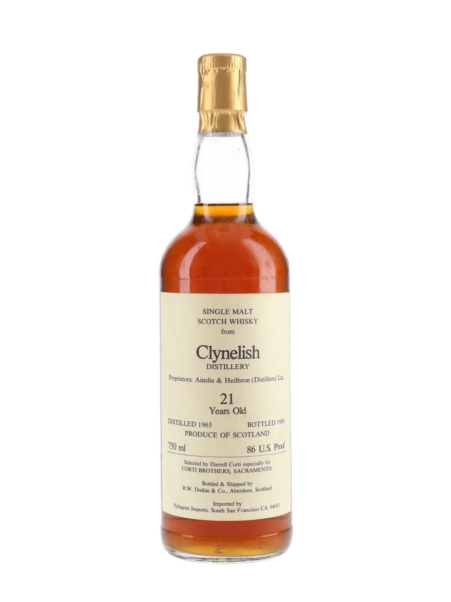 Clynelish 1965 Bottled 1986 - Corti Brothers - Signed Bottle 75cl / 43%