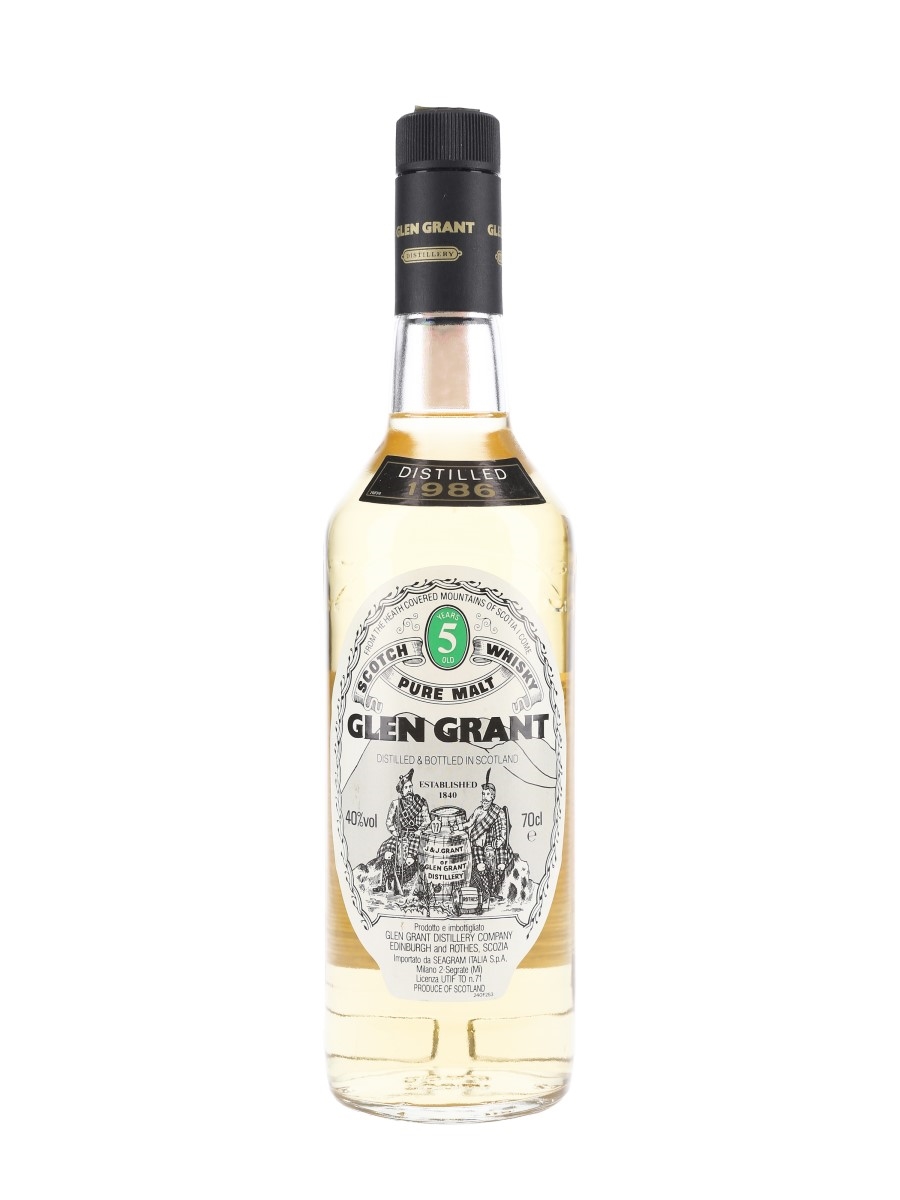 Glen Grant 1986 5 Year Old - Seagram Italia 70cl / 40%