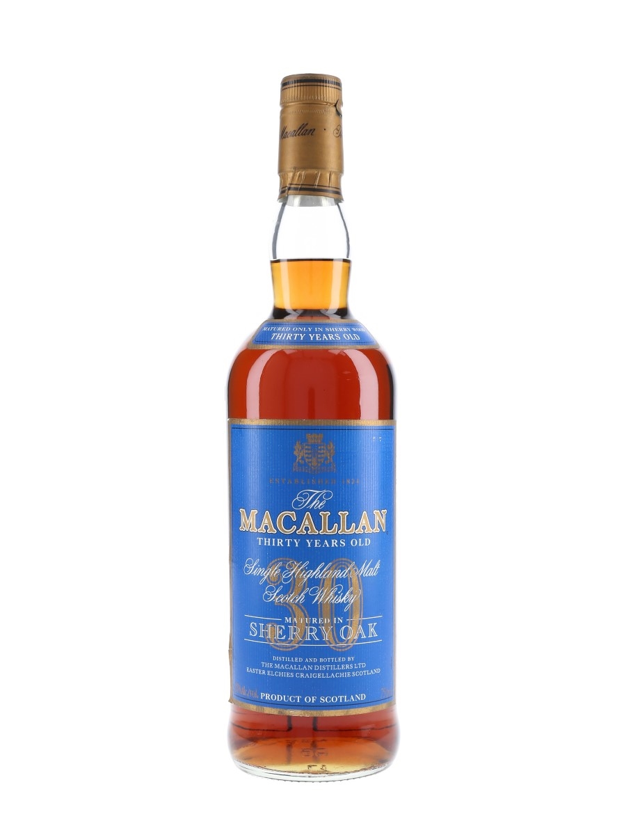 Macallan 30 Year Old Sherry Oak Imported By Remy Amerique 75cl / 43%
