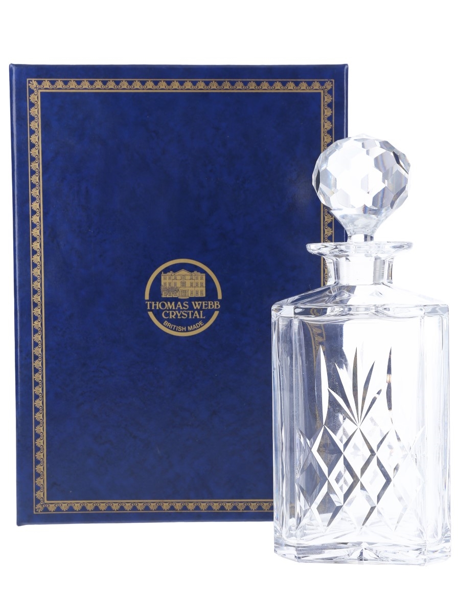 Thomas Webb Crystal Decanter With Stopper  24.5cm x 9.5cm