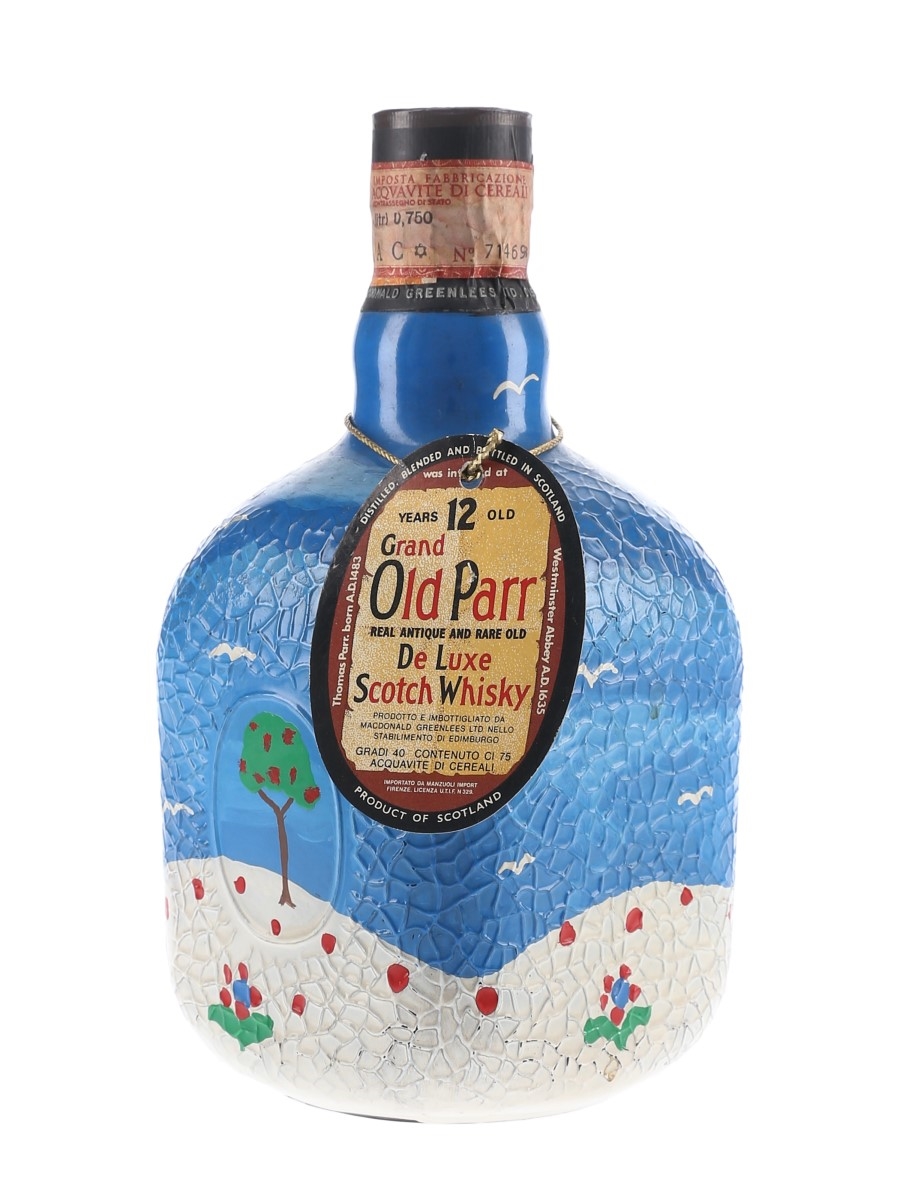 Grand Old Parr 12 Year Old Bottled 1970s - Hand Painted Bottle 75cl / 40%