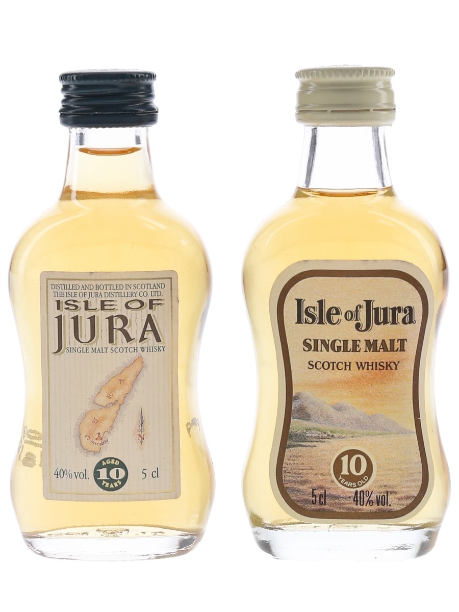 Isle Of Jura 10 Year Old Bottled 1980s & 1990s 2 x 5cl / 40%