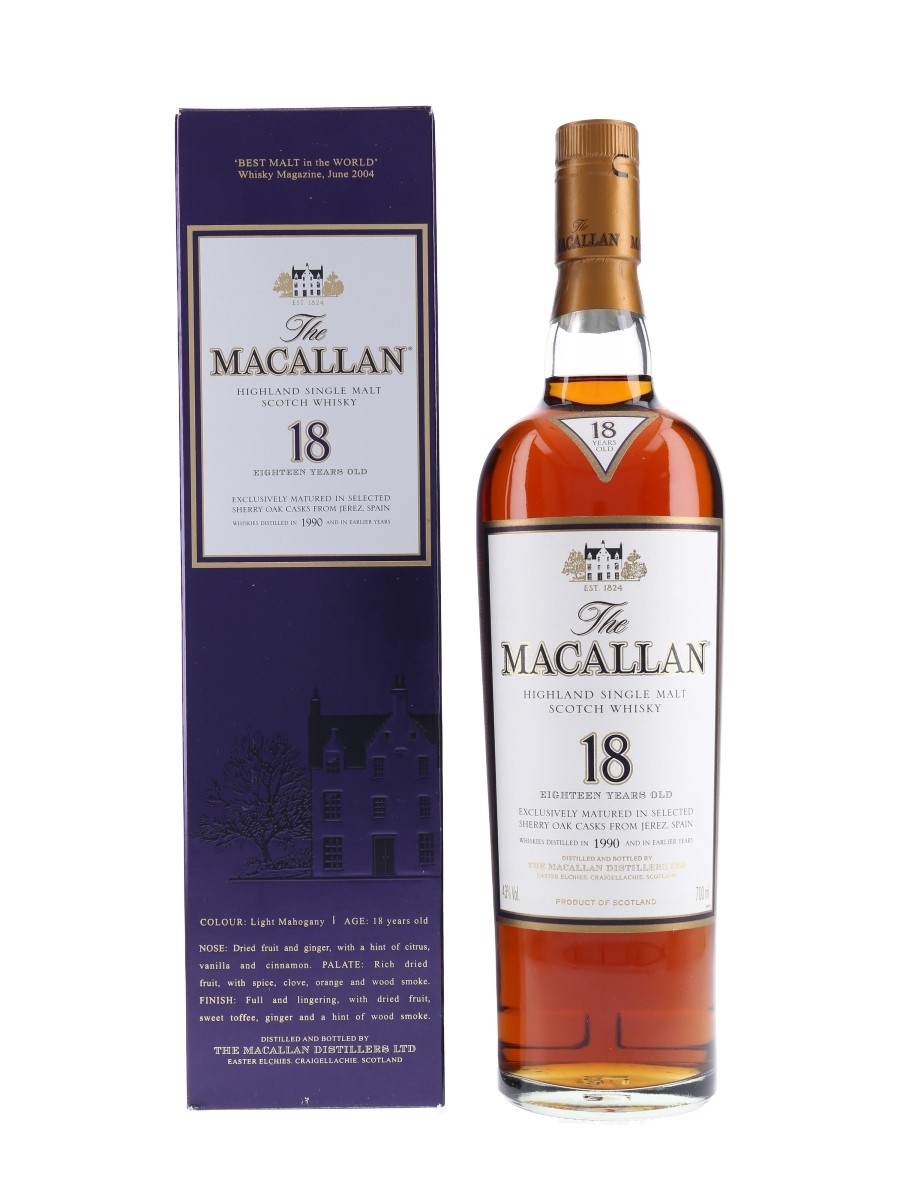 Macallan 18 Year Old 1990 And Earlier 70cl / 43%