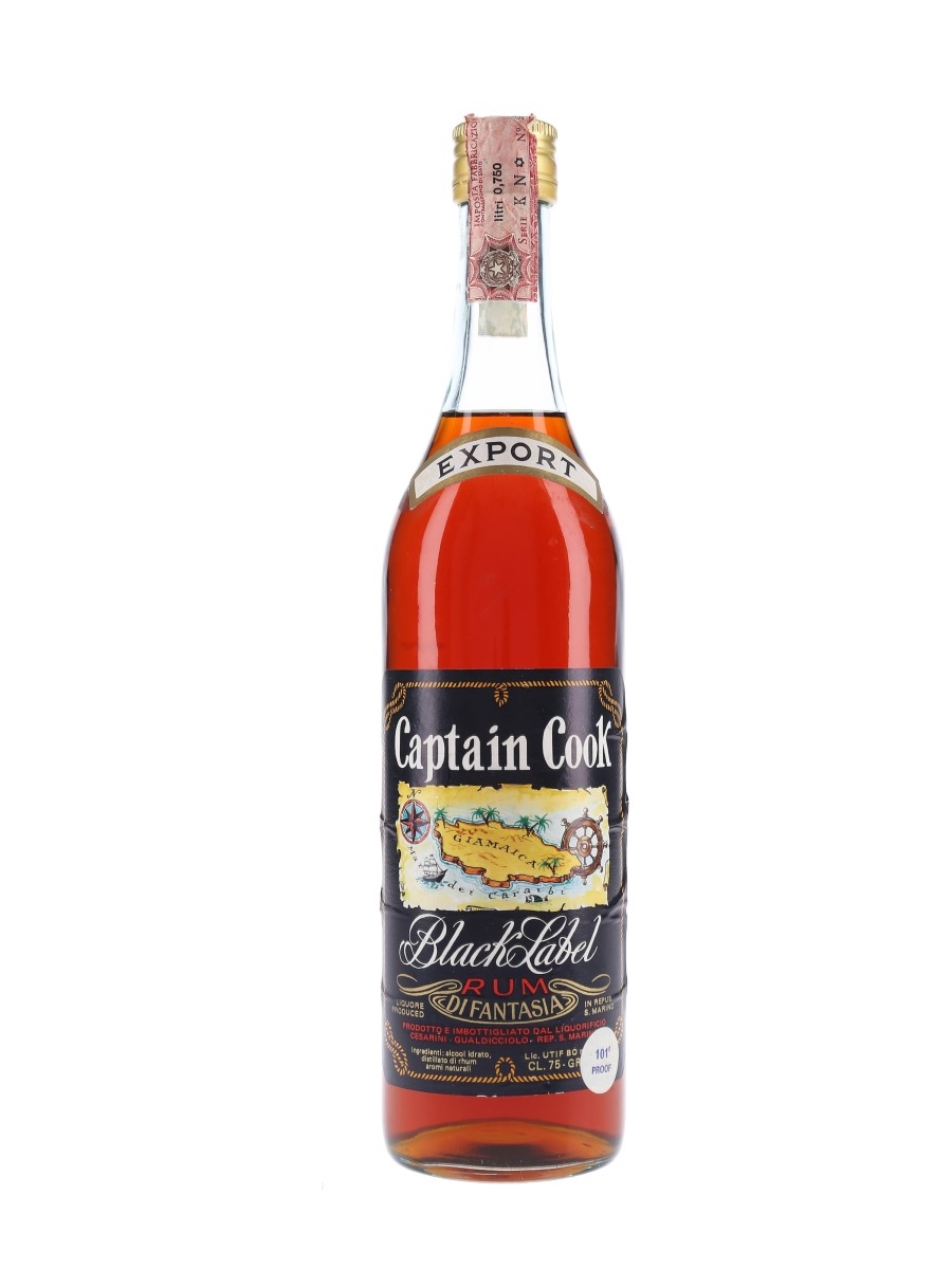 Captain Cook Black Label Rum Di Fantasia Bottled 1980s 75cl / 50.5%