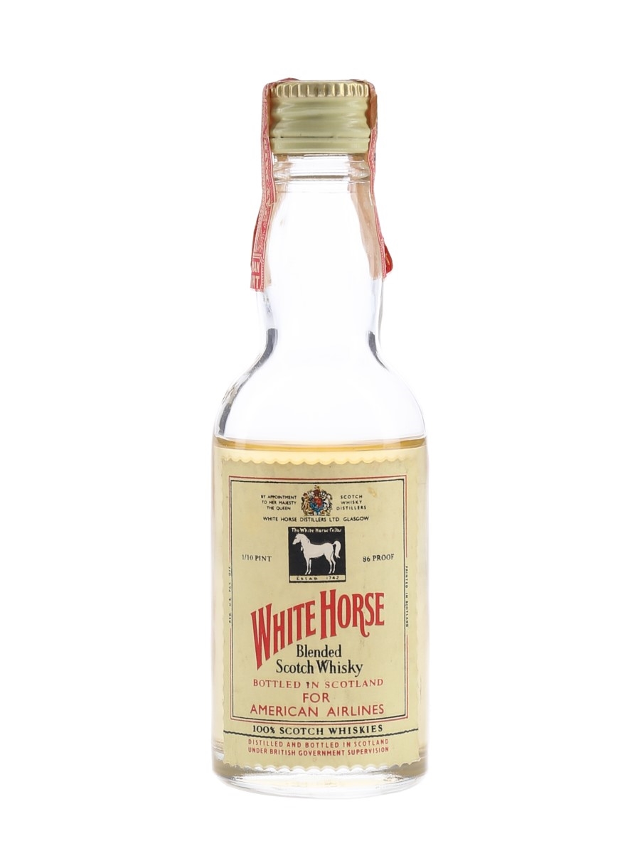 White Horse Bottled 1960s-1970s - American Airlines 5cl / 43%