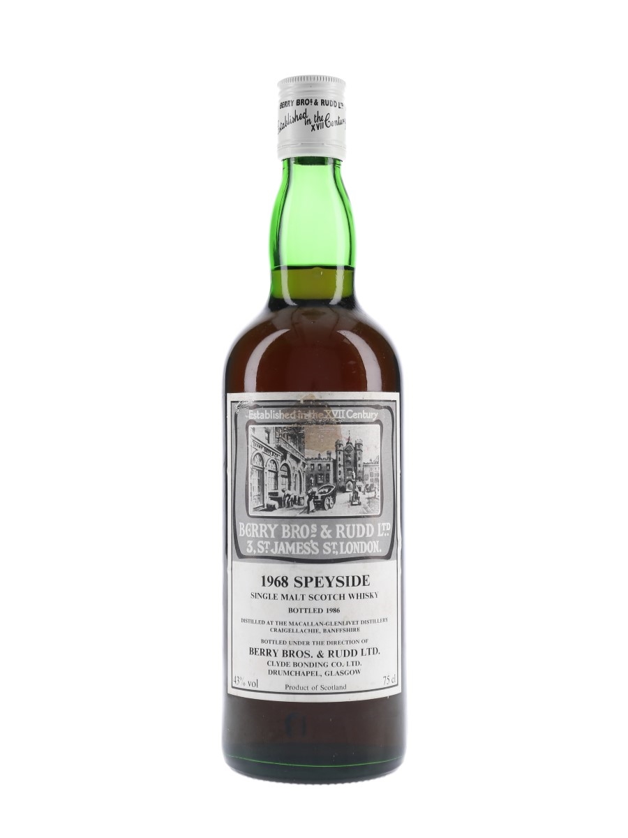 Macallan Glenlivet 1968 Bottled 1986 - Berry Bros. & Rudd 75cl / 43%
