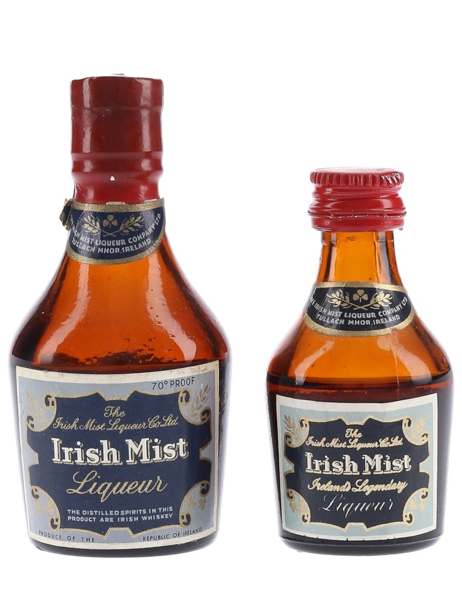 Irish Mist Bottled 1950s & 1980s 2 x 2.84cl-5cl / 40%