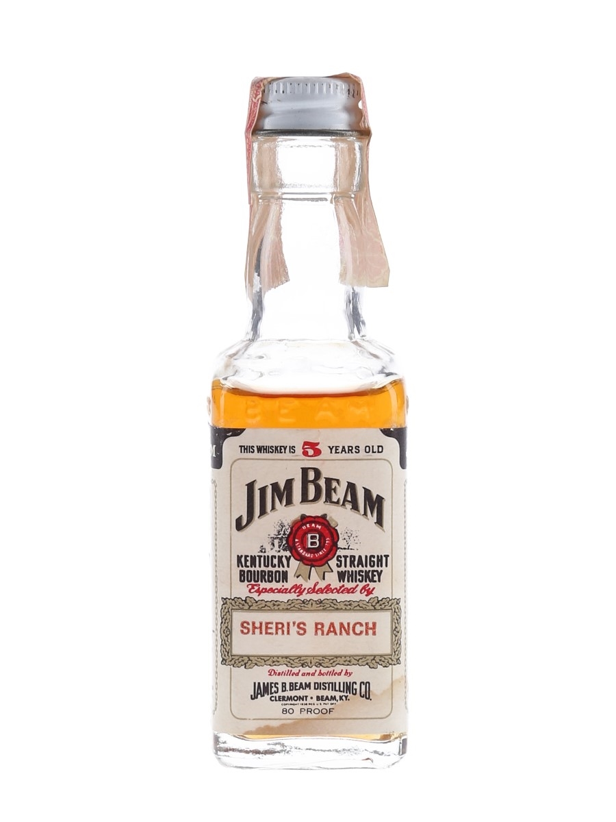 Jim Beam 5 Year Old Bottled 1970s-1980s - Sheri's Ranch 4.7cl / 40%