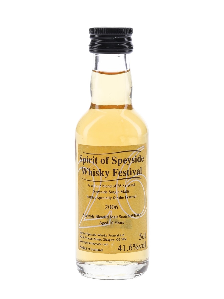 Spirit Of Speyside Whisky Festival 2006 10 Year Old 5cl / 41.6%