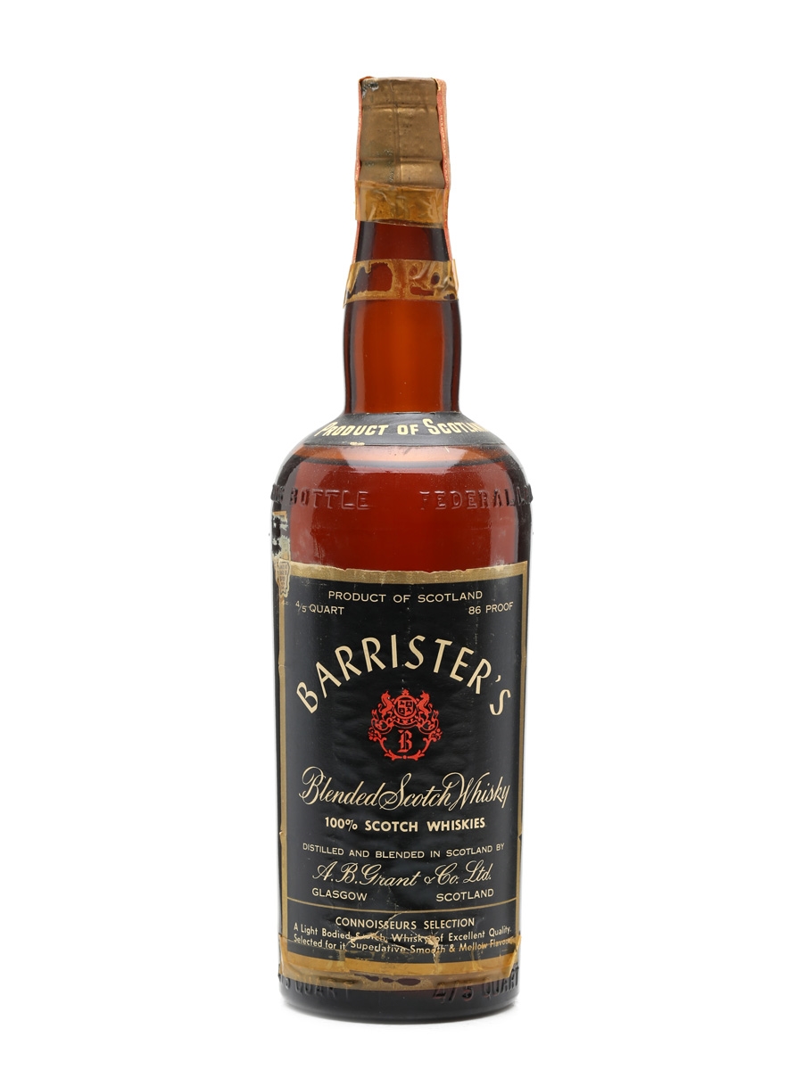 A B Grant Barrister's Connoisseurs Selection Bottled 1940s 75cl / 43%